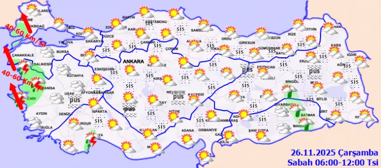 Kuvvetli rüzgar ve yağış uyarısı!