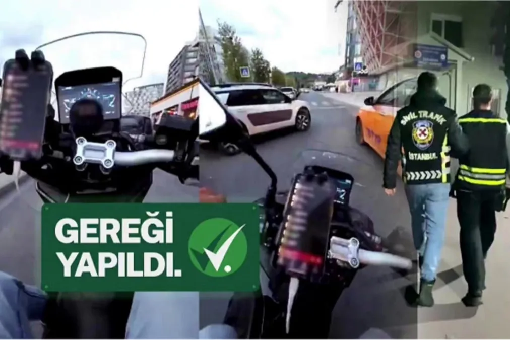 İçişleri yine gereğini yaptı! Kırmızı ışıkta şov yapan motosikletli yakalandı