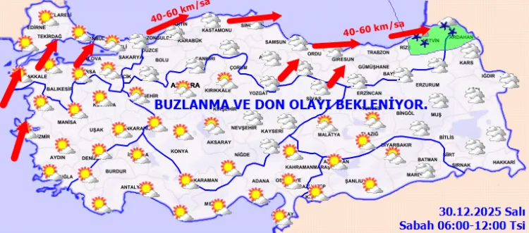 Meteoroloji’den kuvvetli yağış, rüzgar ve don uyarısı