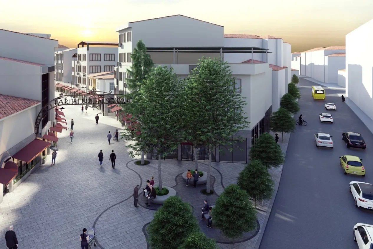 Bursa İnegöl'de 'Tarihi Uzun Sokak'a tarihi dönüşüm