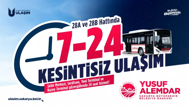 Sakarya'dan gece ring seferleri başlıyor