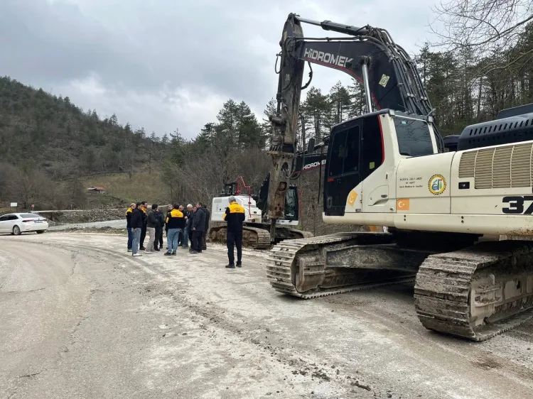 Yığılca Yedigöller grup yolunda altyapı çalışmaları hız kazandı
