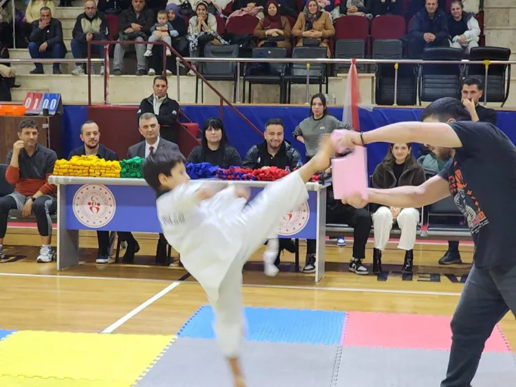 Gölcük'te 70 Taekwondocu kuşak atladı