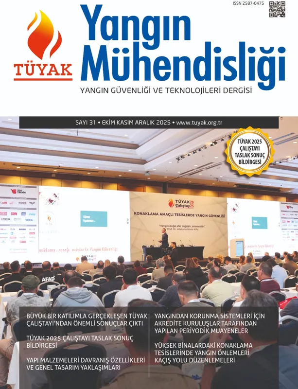 TÜYAK Yangın Mühendisliği Dergisi'nin 31. sayısı yayında