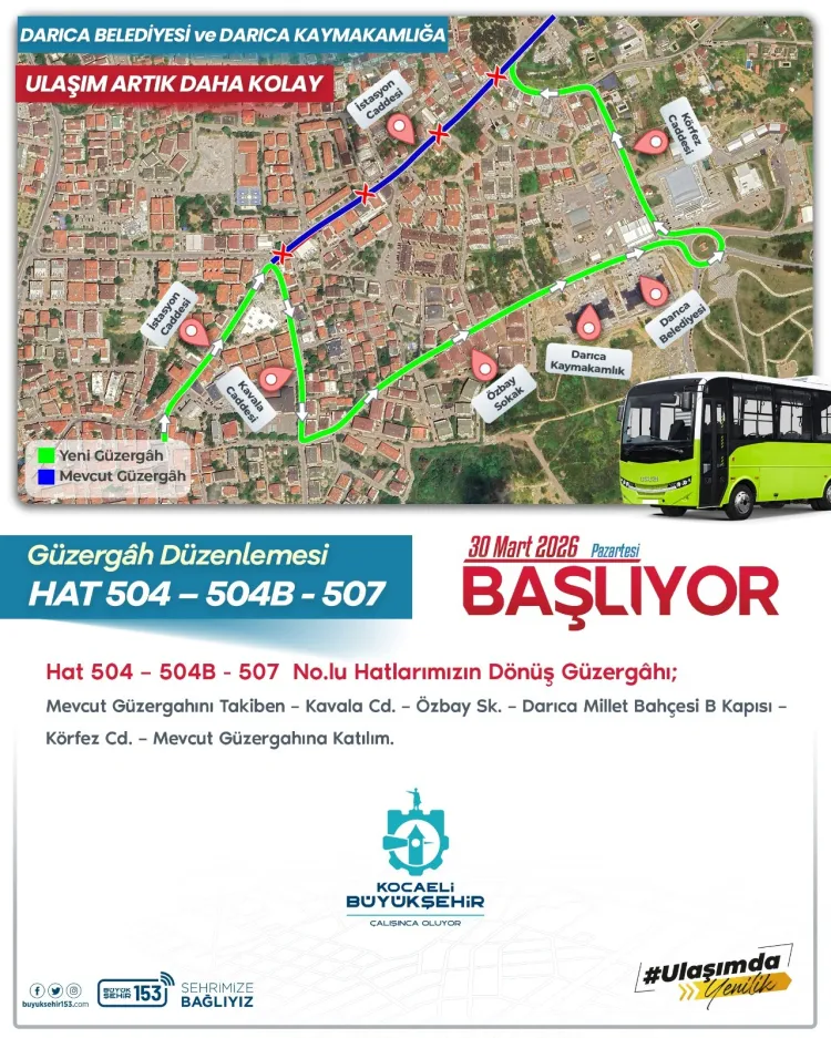 Kocaeli'de Darıca’nın yeni hizmet binalarına erişilebilir ulaşım